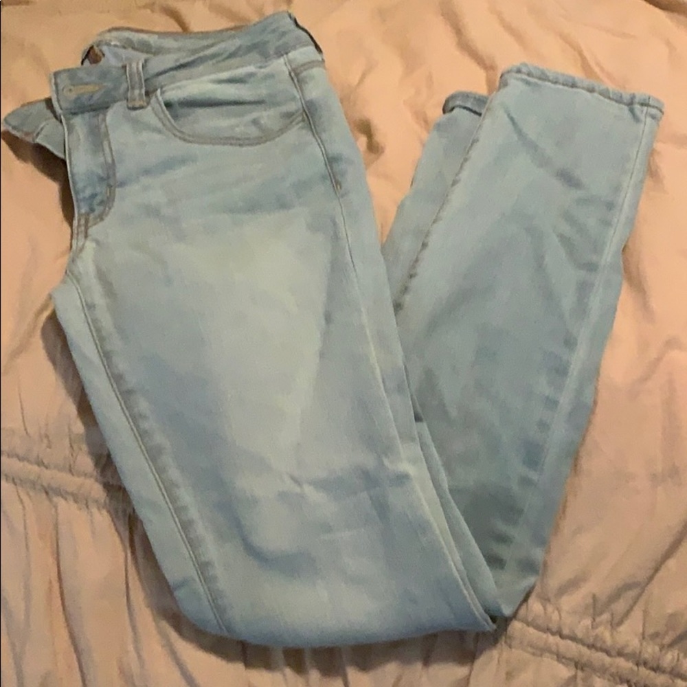 American eagle jeggings distressed sz 6